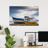 魚釣り船 ポスター (ホームオフィス)