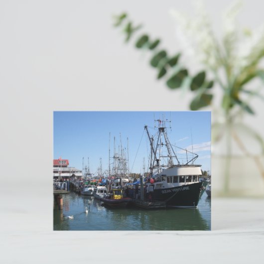 魚釣り船 ポストカード (スタンド正面)