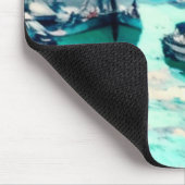 魚釣り船 マウスパッド (コーナー)