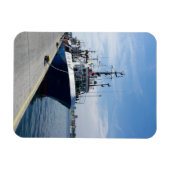 魚釣り船 マグネット (横)