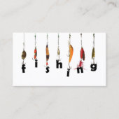 魚釣り装置のシンプルで白い名刺 名刺 (正面)