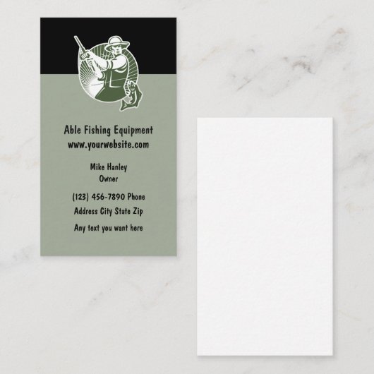 魚釣り装置のテーマ 名刺 (正面/裏面)