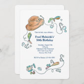 魚釣り要素招待状 招待状 (正面/裏面)