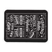 魚釣り規則リストのカスタム背景 マグネット (横)