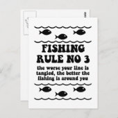 魚釣り規則No 3 ポストカード (正面/裏面)
