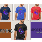 魚釣り記号 Tシャツ