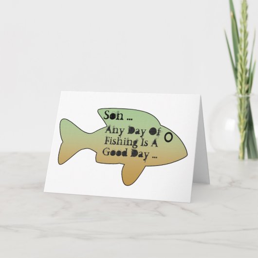 魚釣り誕生日は息子さん。 カード (正面)