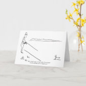 魚釣り誕生日カーおもしろいド漁師フィッシュジョーク カード (黄色い花)