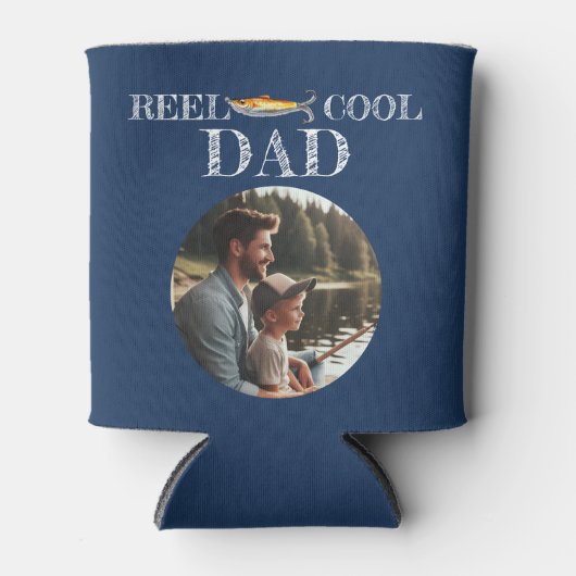 魚釣り誕生日ギフトパパ 缶クーラー (正面)