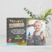 魚釣り誕生日サンキューカード魚釣りパーティー サンキューカード (スタンド正面)