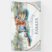 魚釣り誕生日パーソナライズされたパーティー標識 横断幕 (縦)