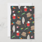 魚釣り誕生日パーティーへの招待 招待状 (裏面)