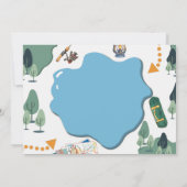 魚釣り誕生日パーティーへの招待 招待状 (裏面)