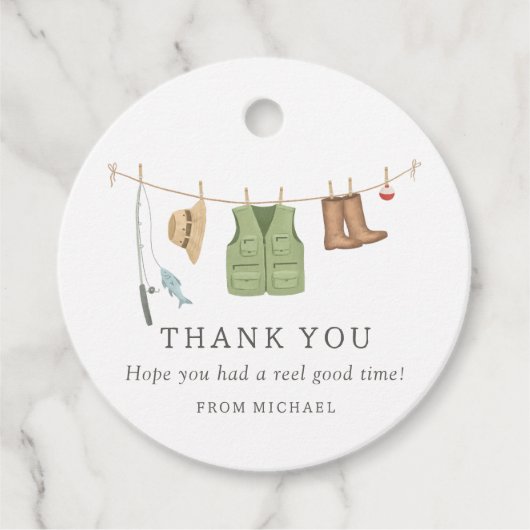 魚釣り誕生日パーティー フェイバータグ (正面)