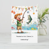 魚釣り誕生日リトルアングラーズパーティー 招待状 (スタンド正面)