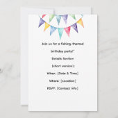 魚釣り誕生日リトルアングラーズパーティー 招待状 (裏面)