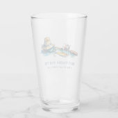 魚釣り誕生日会パーソナライズされたおもしろい タンブラーグラス (裏面)