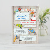 魚釣り誕生日招待状魚釣りパーティー 招待状 (スタンド正面)