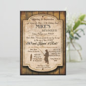 魚釣り誕生日招待状 招待状 (スタンド正面)