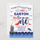 魚釣り誕生日招待状O – フィッシュアリオンパーティー 招待状 (正面)