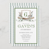 魚釣り誕生日招待 招待状 (正面/裏面)