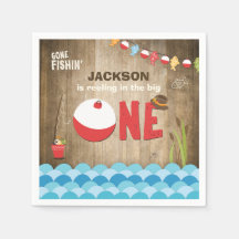 魚釣り誕生日紙ナプキンリーリングザ大きい