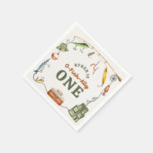 魚釣り誕生日紙ナプキン スタンダードカクテルナプキン (角)