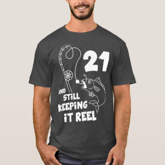 魚釣り誕生日21st日釣り誕生日ギフト tシャツ