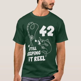 魚釣り誕生日42ndデイフィッシャー誕生日ギフト tシャツ