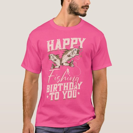 魚釣り誕生日50番目誕生日 Tシャツ (正面)