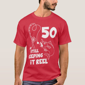魚釣り誕生日50thデイフィッシャー誕生日プレゼント tシャツ