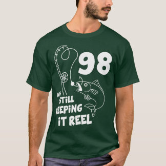 魚釣り誕生日98thデイフィッシャー誕生日プレゼント tシャツ