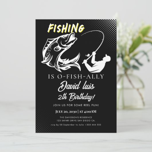 魚釣り誕生日 招待状 (スタンド正面)