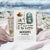 魚釣り誕生日 招待状