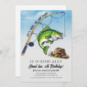 魚釣り誕生日 招待状 (正面/裏面)