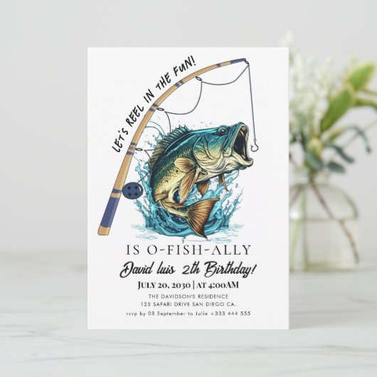 魚釣り誕生日 招待状 (スタンド正面)
