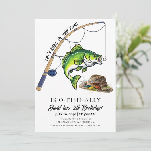 魚釣り誕生日 招待状 (スタンド正面)