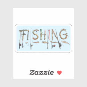 魚釣り語 シール