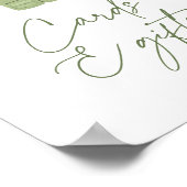 魚釣り赤ちゃんシャワーカードとギフトサイン ポスター (角)