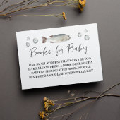 魚釣り赤ちゃんシャワーベビー用ブック エンクロージャーカード