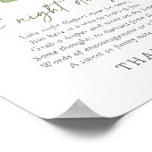 魚釣り赤ちゃんシャワー深夜おむつサイン ポスター (角)