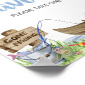 魚釣り赤ちゃんシャワー親善署名 ポスター (角)