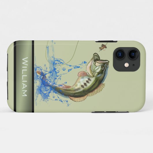 魚釣り跳躍魚名 Case-Mate iPhoneケース (裏面(横))