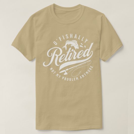 魚釣り退職したロッドウサメンズ魚釣り1838 Tシャツ (デザイン正面)