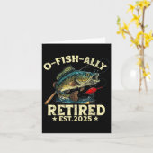 魚釣り退職ギフトO-fish-ally 退職した 2025 F カード (黄色い花)