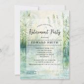 魚釣り退職パーティの招待状 招待状 (正面)