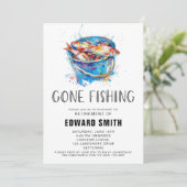 魚釣り退職パーティの招待状 招待状 (スタンド正面)