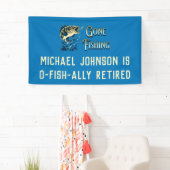 魚釣り退職パーティー-魚釣りバナー 横断幕 (インサイチュ)