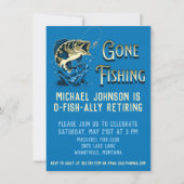 魚釣り退職パーティー-魚釣り招待状 招待状 (正面)