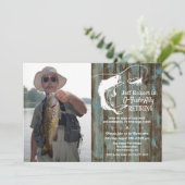 魚釣り退職写真招待状 招待状 (スタンド正面)